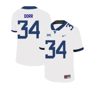 Men's West Virginia Mountaineers NCAA #34 Lorenzo Dorr White Authentic Nike 2019 Stitched College Football Jersey BP15Z32ZK